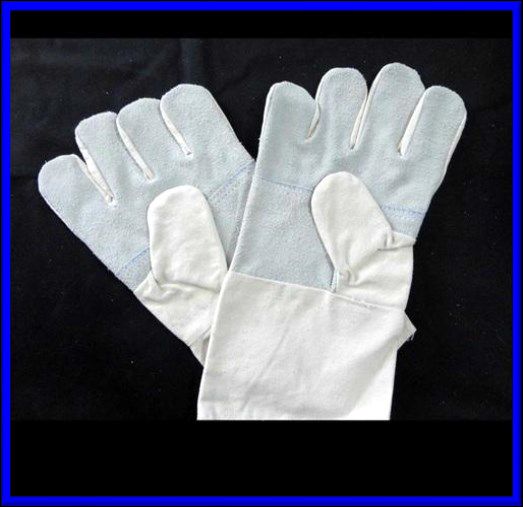 Stacee Plain 200-400gm Leather Cotton Hand Gloves, Length : 10-15 Inches, 15-20 Inches, 20-25 Inches