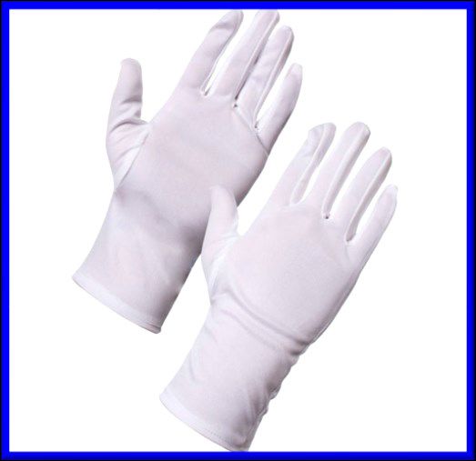 Stacee White Polyester Gloves, Length : 10-15 Inches, 15-20 Inches