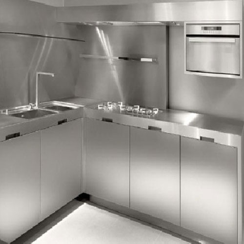 Elegant Stainless Steel Modular Kitchen, for Home, Hotel, Motel, Restaurent, Feature : Accurate Dimension