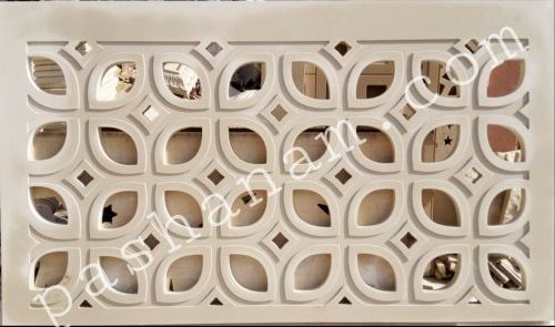 Rectangular Sandstone 3D Design Stone Jali, for Garden, Hotel, Home, Complex Decoration, Color : White