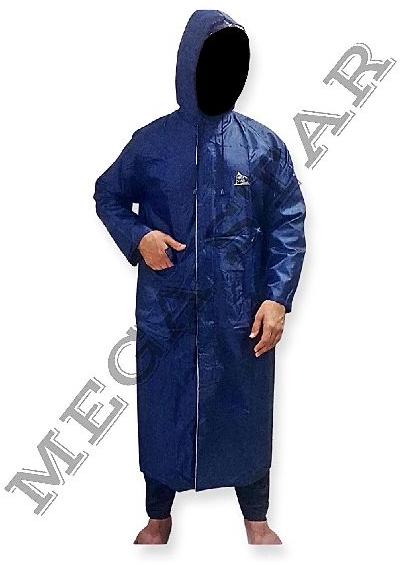 Polyester/PVC Reversible Double layered Rain long coat