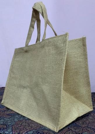 Jute shopping bag, Size : 16x12x9.5 Inch