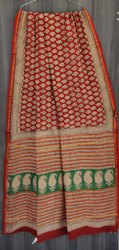 Mansi Printers Printed Chanderi Saree, Saree Length : 6.3 m (with blouse piece)