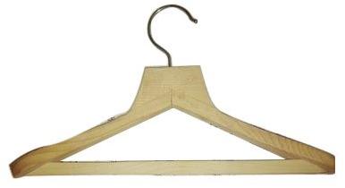 Polished Wooden Clothes Hanger, Pattern : Plain