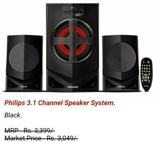  Philips 3.1 Channel Speaker System, Color : Black