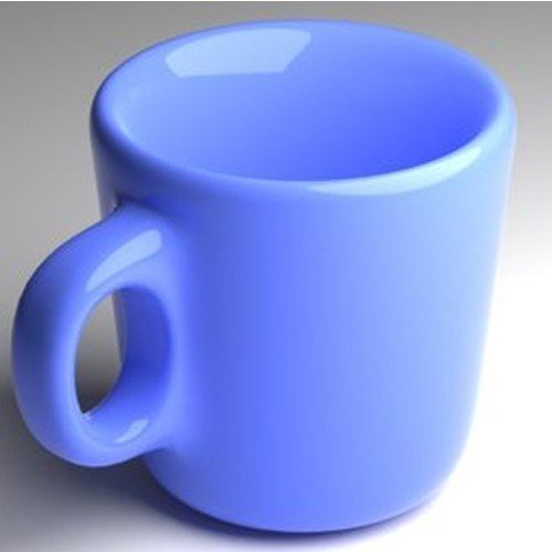 Maharath Plain ceramic mug, Color : Blue