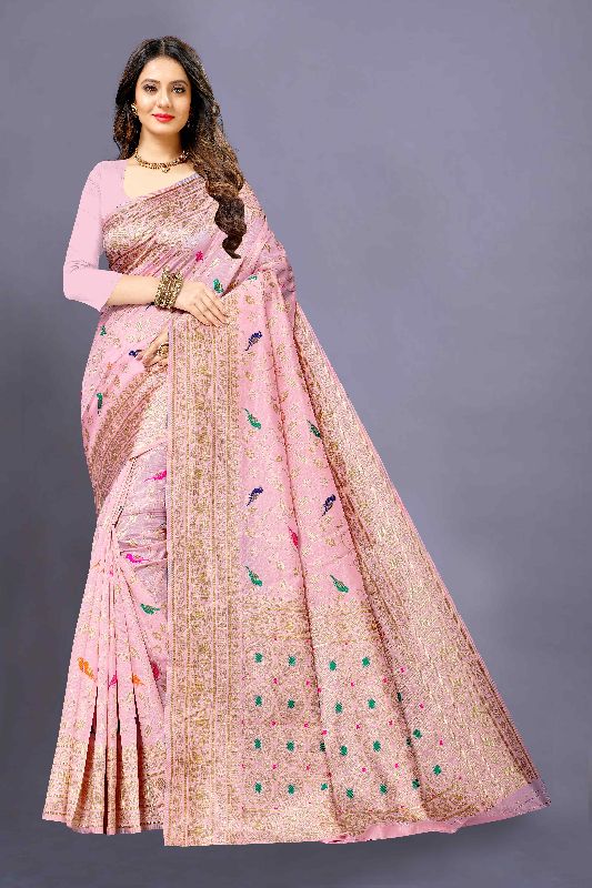 Embroidered fancy fabric saree, Feature : Comfortable, Easily Washable, Skin Friendly