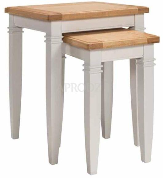 Solid Wood 2 Piece Nesting Table