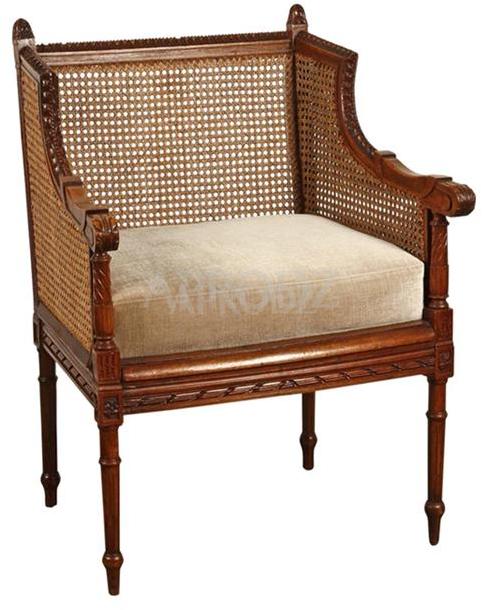 Cushioned Cane Chair