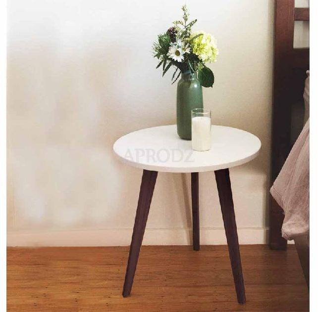 Solid Wood(Mango) Round Tabletop End Table