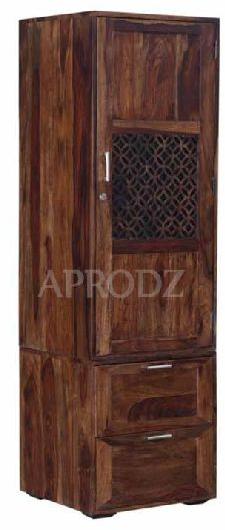 Solid Wood(Sheesham) 50 kg Single Door Wardrobe, Dimension : L22 X D20 X H72 inch