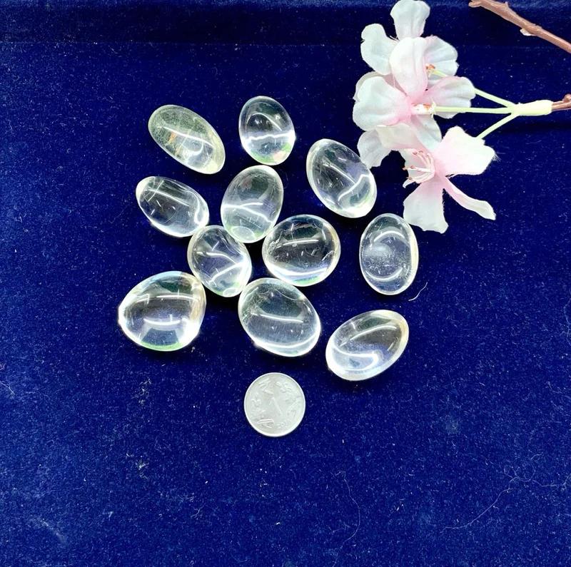 Polished Clear Quartz Tumbled Stone, Feature : Durable, Hard Structure