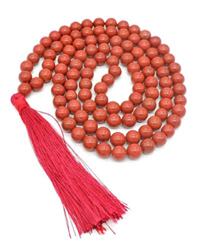 Polished Red Jasper Mala, Feature : Durable, Fine Finishing