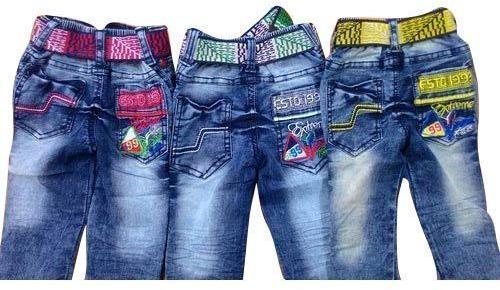 Plain Kids Denim Jeans, Technics : Machine Made
