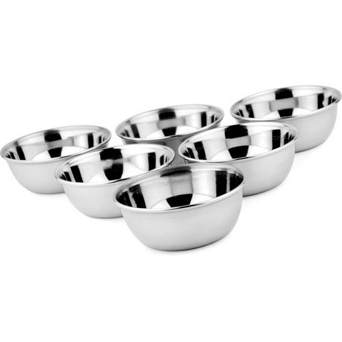Polished Stainless Steel Round Bowls, for Home, Size : Standard