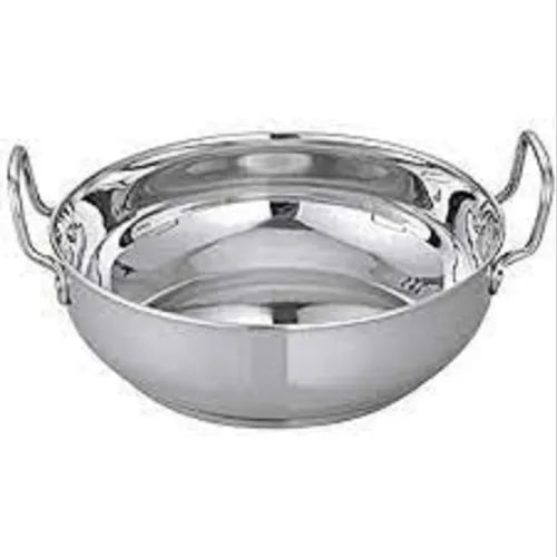 Stainless Steel Sandwich Bottom Kadai, Color : Silver