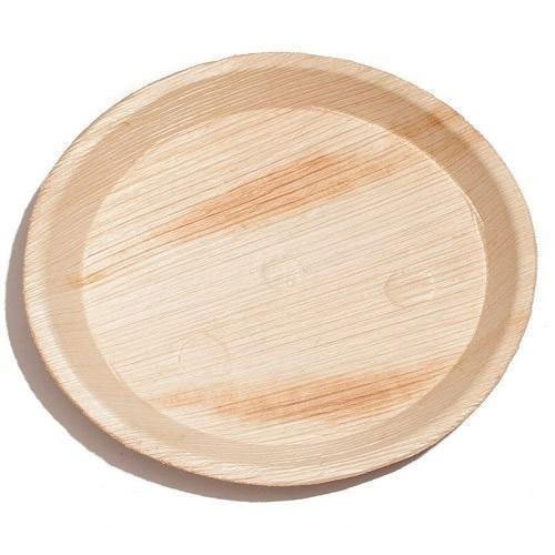 Round 11 Inch Areca Leaf Plate, for Serving Food, Feature : High Strength, Good Quality, Fine Finish