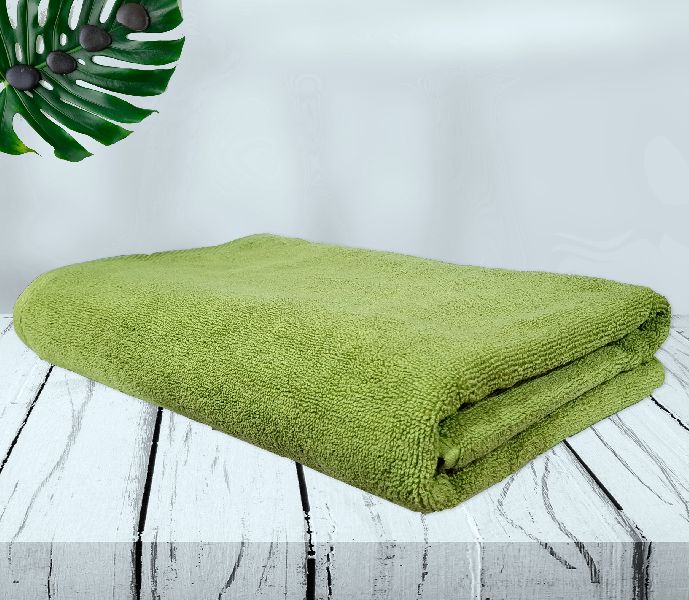 Rekhas Premium Cotton Bath Towel Green Color at Rs 450 / Piece(s) in