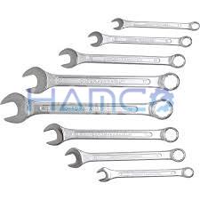 Combination Spanner Elliptical Pattern 8 Pcs Set