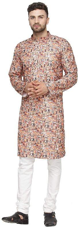 Silk Mens Printed Kurta Pajama, Occasion : Party Wear