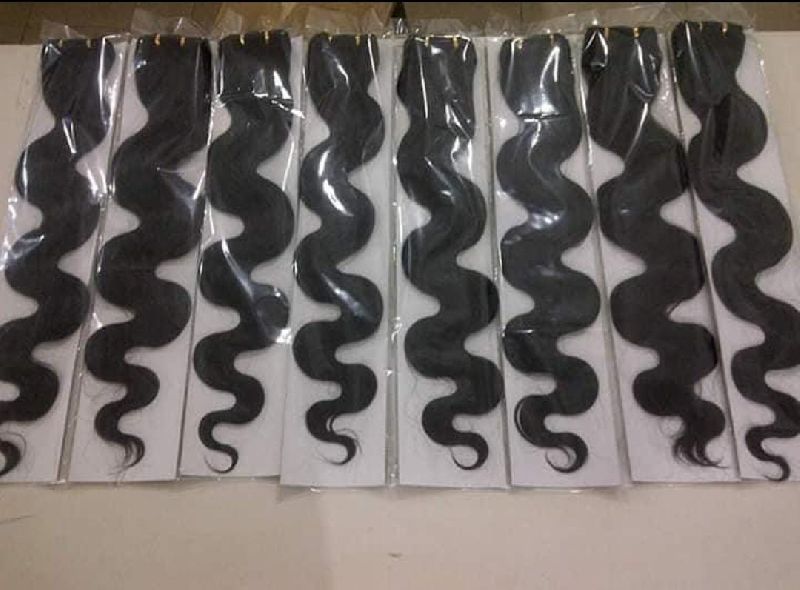 Black Wavy Hair Extension, Weight : 100-150gm