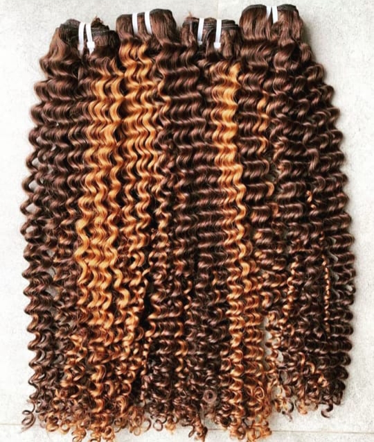 Brownish Brown Curly Hair Extension