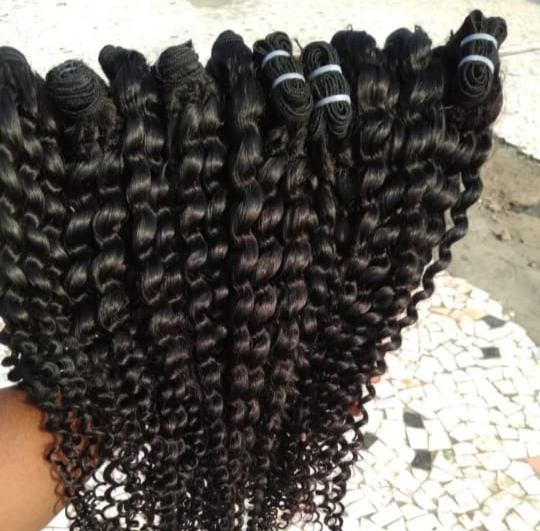 Black Curly Weft Hair Extension