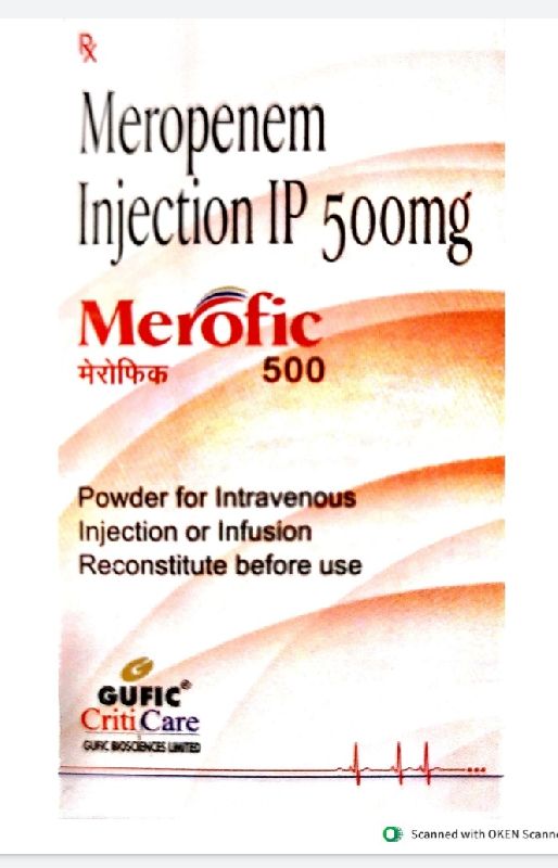 Merofic 500mg Injection, Form : Liquid