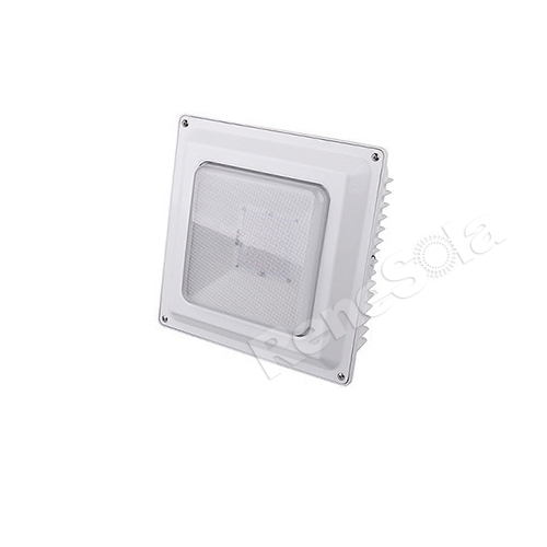 Square Ceramic Renesola LED Canopy Light, for Home, Mall, Hotel, Office, Lighting Color : Pure White