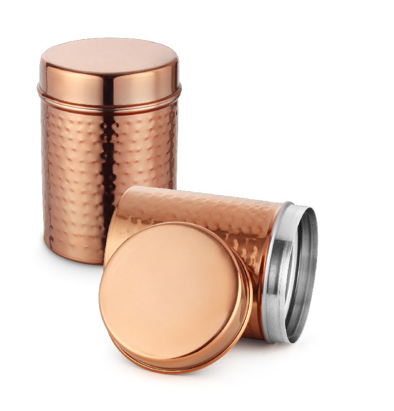 Polished Stainless Steel Copper Canister Set, Feature : Perfect Shape, Highly Durable, Good Quality