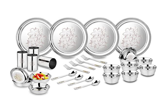 Stainless Steel 28 Piece Dinner Set