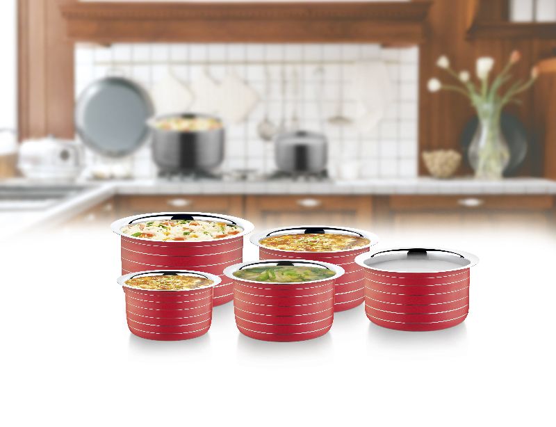 Stainless Steel Colored Tope Set, for Serving Food, Size : 10-14 Inches