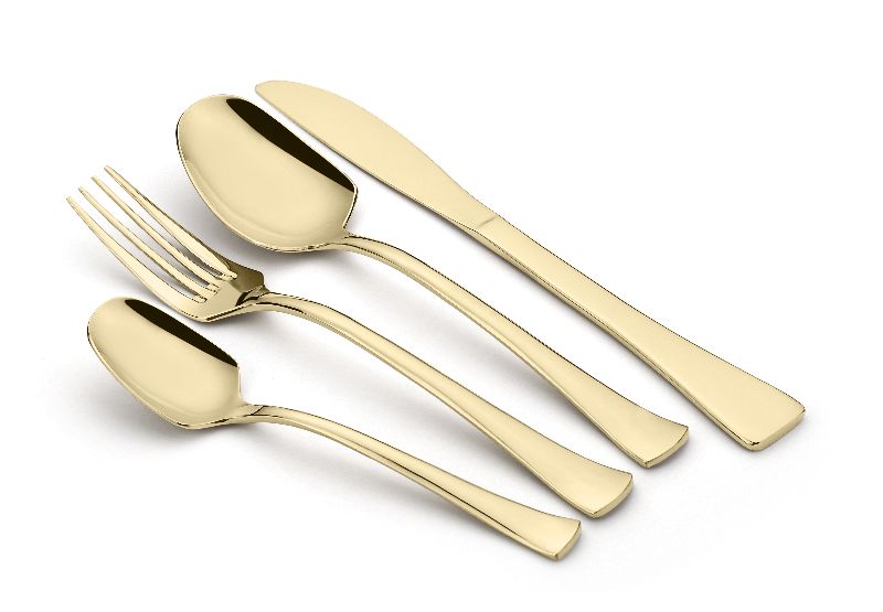 Stainless Steel Craft Gold Cutlery Set, for Kitchen, Feature : Fine Finish, Good Quality, Light Weight