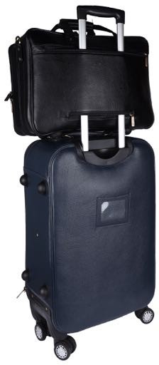 Leather Trolley Bags, for Travelling, Pattern : Plain