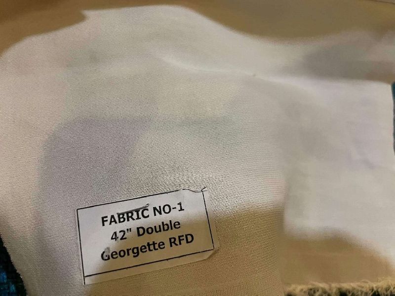42 Inch Double Georgette Fabric, for Garments, Packaging Type : Poly Bag, Plastic Bag, Packet