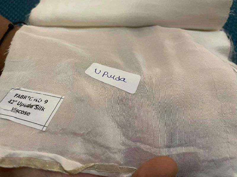 Viscose Uppada Silk Fabric, for Garments, Width : 42 Inch