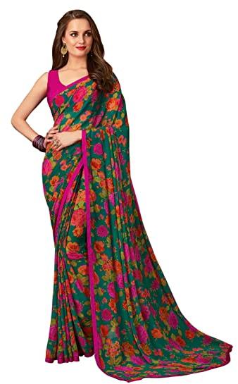 Printed Chiffon Saree, Occasion : Casual Wear