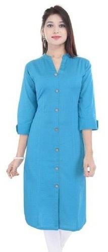 Plain Cotton Kurti, Size : S, M, XL