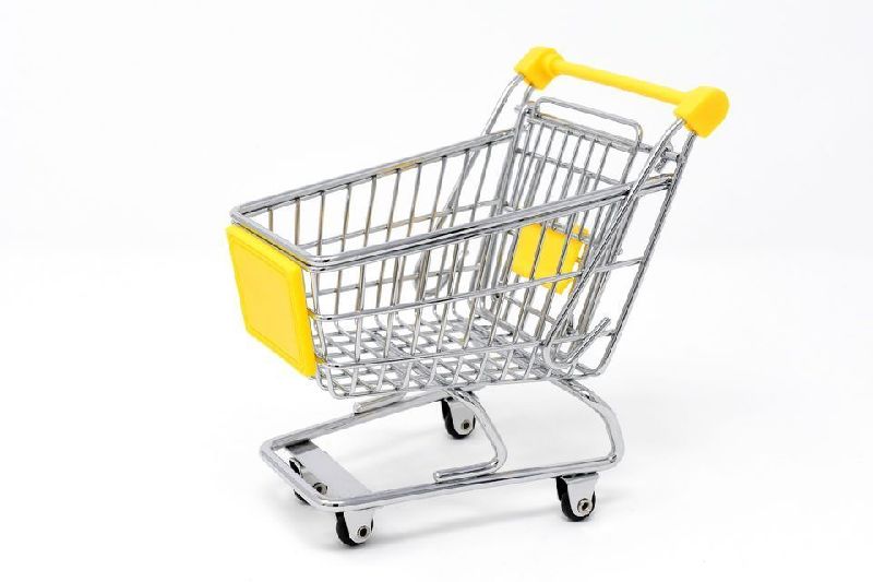 Polished Stainless Steel Shopping Trolley, Shape : Rectangular