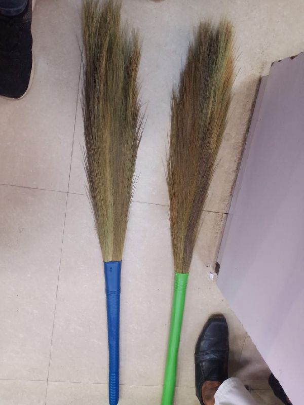 Dustchaat Grass Soft Broom, for Cleaning, Pattern : Plain