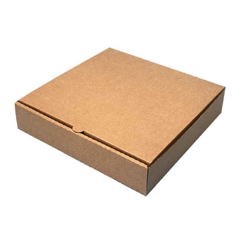 Corrugated Pizza Box, Size 10x10x1.5 inches, Color Brown, white