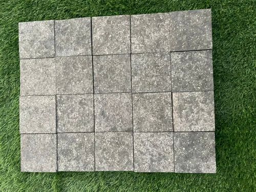 Square Polished Sandstone Black Basalt Cobbles, for Making Way, Form : Cut-to-Size