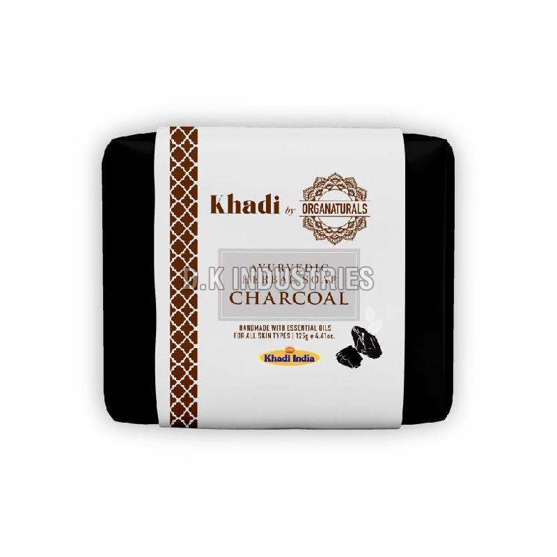 Square Charcoal Ayurvedic Soap (Pack of 6), for Freshness, Skin Care, Feature : Basic Cleaning