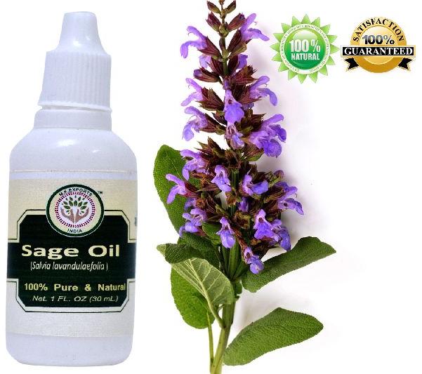 Sage Essential Oil, Color : Clear