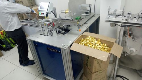 7DEGRIZ Electric Chocolate Wrapping Machine, Packaging Type : Center Seal