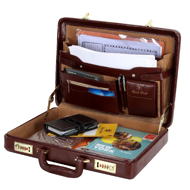 Maroon BCHC009MR Leather Briefcase at best price INR 1,549 / Piece in