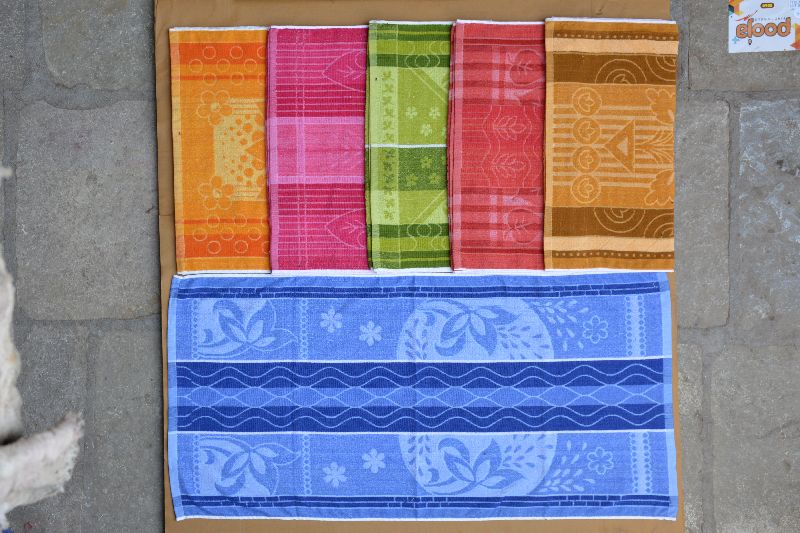Multicolor Cotton terry towels, for DAILY USE, Technics : Attractive Pattern