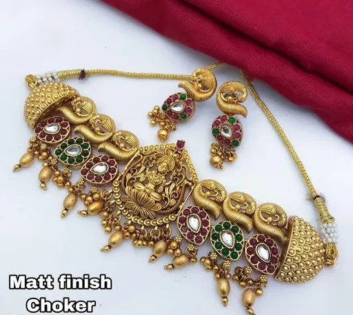 Rajwadi Choker Necklace Set