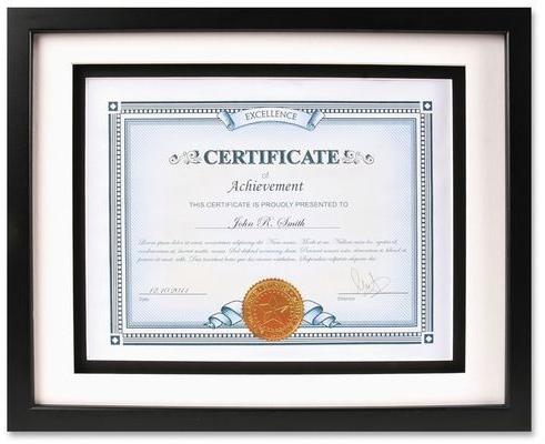 Rectangular Polished Wood Certificate Frames, Size : Standard