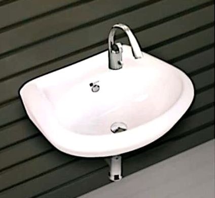 Round Wall Mounted Pedestal Wash Basin, for Home, Hotel, Office, Restaurant, Feature : Durable, Fine Finishing